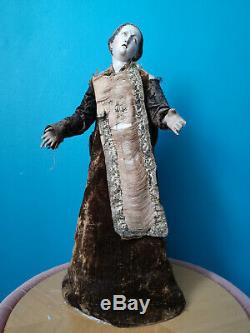 Santon Neapolitan Carved Wood Polychrome Era Nineteenth