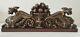 Sculpted Walnut Pediment 19th Century Renaissance Style High Period Griffin