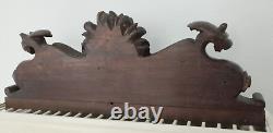 Sculpted Walnut Pediment 19th Century Renaissance Style High Period Griffin