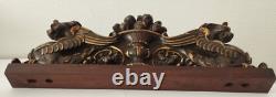 Sculpted Walnut Pediment 19th Century Renaissance Style High Period Griffin