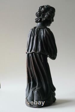Sculpture of a Kneeling Angel in Prayer, Carved Wood, High Baroque Style