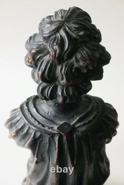 Sculpture of a Kneeling Angel in Prayer, Carved Wood, High Baroque Style