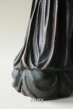 Sculpture of a Kneeling Angel in Prayer, Carved Wood, High Baroque Style