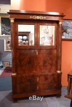 Secretary Sash Mahogany 19th Century