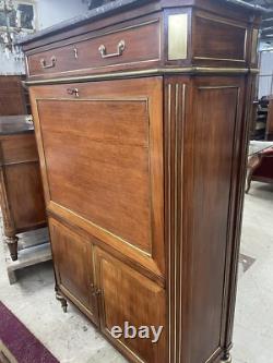 Secretary from the Louis XVI period, mahogany, Restoration style