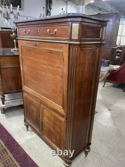 Secretary from the Louis XVI period, mahogany, Restoration style