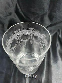 Series Of 5 Crystal Engraved Glasses Of The 19th Century Crystal Cup Baccarat Nineteenth
