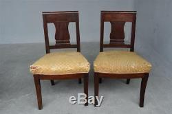 Set Of 4 Mahogany Chairs Empire Style Nineteenth Time