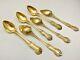 Set Of 6 Small Dessert Spoons In Silver Massif Vermeil 19th Century