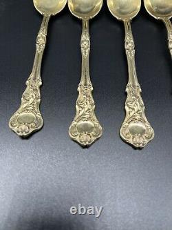 Set Of 6 Small Spoons For Dessert In Silver Massif Vermeil 19th Century