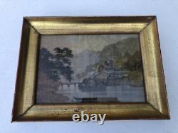 Silk Velvet Yuzen Panel from the Meiji Era 24 x 33 cm