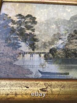 Silk Velvet Yuzen Panel from the Meiji Era 24 x 33 cm
