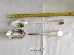 Silver 950 Minerva mark 2 large stew spoons 19th century