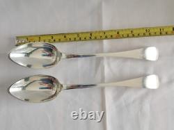 Silver 950 Minerva mark 2 large stew spoons 19th century