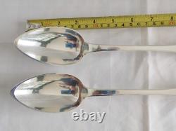 Silver 950 Minerva mark 2 large stew spoons 19th century