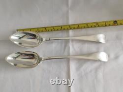 Silver 950 Minerva mark 2 large stew spoons 19th century