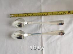 Silver 950 Minerva mark 2 large stew spoons 19th century