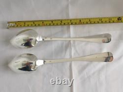Silver 950 Minerva mark 2 large stew spoons 19th century