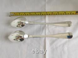 Silver 950 Minerva mark 2 large stew spoons 19th century