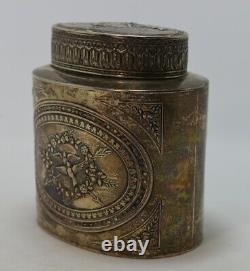 Silver And Vermeil Oval Bottle Age 19th