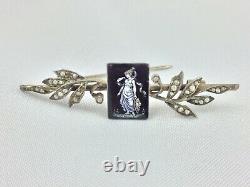 Silver Bracket With Emaille Decor Blister A L Antique Bead XIX Eme H130