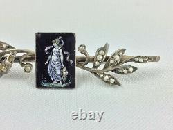 Silver Bracket With Emaille Decor Blister A L Antique Bead XIX Eme H130