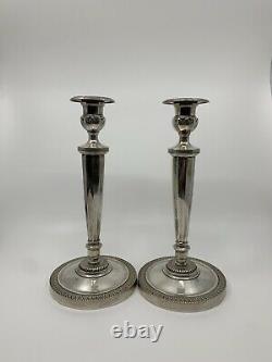 Silver Bronze Candlesticks Empire Around 1800 Early 19th Century