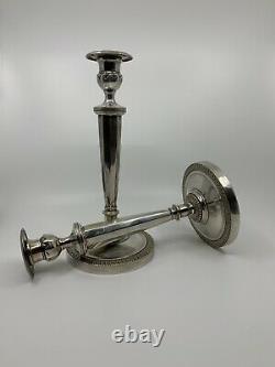 Silver Bronze Candlesticks Empire Around 1800 Early 19th Century