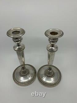 Silver Bronze Candlesticks Empire Around 1800 Early 19th Century