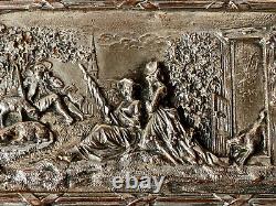 Silver Bronze Jewellery Box Ab Paris Animated Scene Characters Epoque XIX Ème