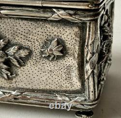 Silver Bronze Jewellery Box Ab Paris Animated Scene Characters Epoque XIX Ème