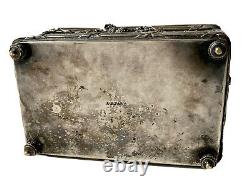 Silver Bronze Jewellery Box Ab Paris Animated Scene Characters Epoque XIX Ème