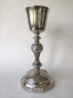 Silver Church Chalice from the 19th Century with Minerva hallmarks