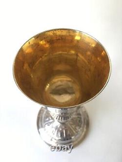 Silver Church Chalice from the 19th Century with Minerva hallmarks
