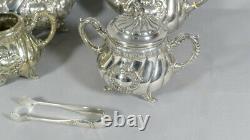 Silver Metal Tea And Coffee Service With Tray, Gallia And Wmf, Era Xixth