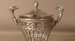 Silver Mustard Pot Empire with Eagles, Early 19th Century