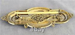 Silvered Bronze Pen Holder Inkstand Napoleon III Era 19th Century