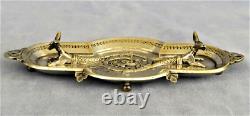Silvered Bronze Pen Holder Inkstand Napoleon III Era 19th Century