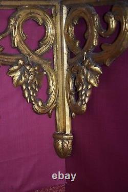 Small Gilded Wooden Corner Console, 19th Century