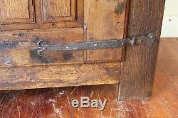 Small Louis XIII Style Furniture Oak Wardrobe Trunk Era Nineteenth Century