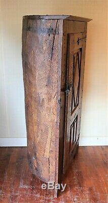 Small Louis XIII Style Furniture Oak Wardrobe Trunk Era Nineteenth Century