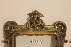 Small Pair Of Frames In Bronze Decorated With Angels Era Nineteenth Century