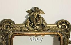 Small Pair Of Frames In Bronze Decorated With Angels Era Nineteenth Century