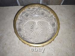 Small cut or bowl in cut crystal surrounded by bronze Louis XVI style 19th century