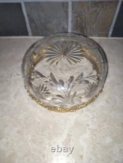 Small cut or bowl in cut crystal surrounded by bronze Louis XVI style 19th century