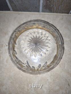 Small cut or bowl in cut crystal surrounded by bronze Louis XVI style 19th century