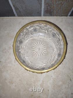 Small cut or bowl in cut crystal surrounded by bronze Louis XVI style 19th century