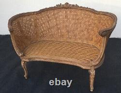 Sofa / Louis XVI Canned Basket Bench, 19th Century Era