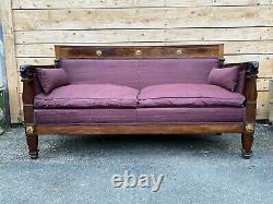 Sofa Of Pageantry Era Empire 19th Return From Egypt Napoleon Furniture Of Chatea