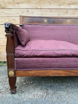 Sofa Of Pageantry Era Empire 19th Return From Egypt Napoleon Furniture Of Chatea